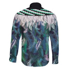 Aotearoa Korowai Motif Family Matching Off Shoulder Short Dress and Hawaiian Shirt Hei Manaia Poutama Maori Pattern