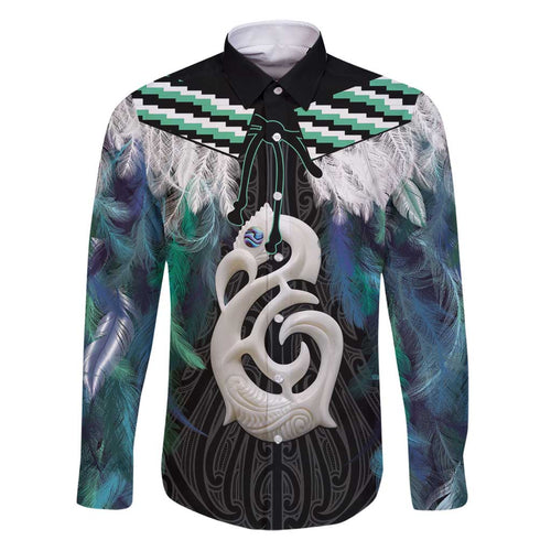 Aotearoa Korowai Motif Family Matching Puletasi and Hawaiian Shirt Hei Manaia Poutama Maori Pattern