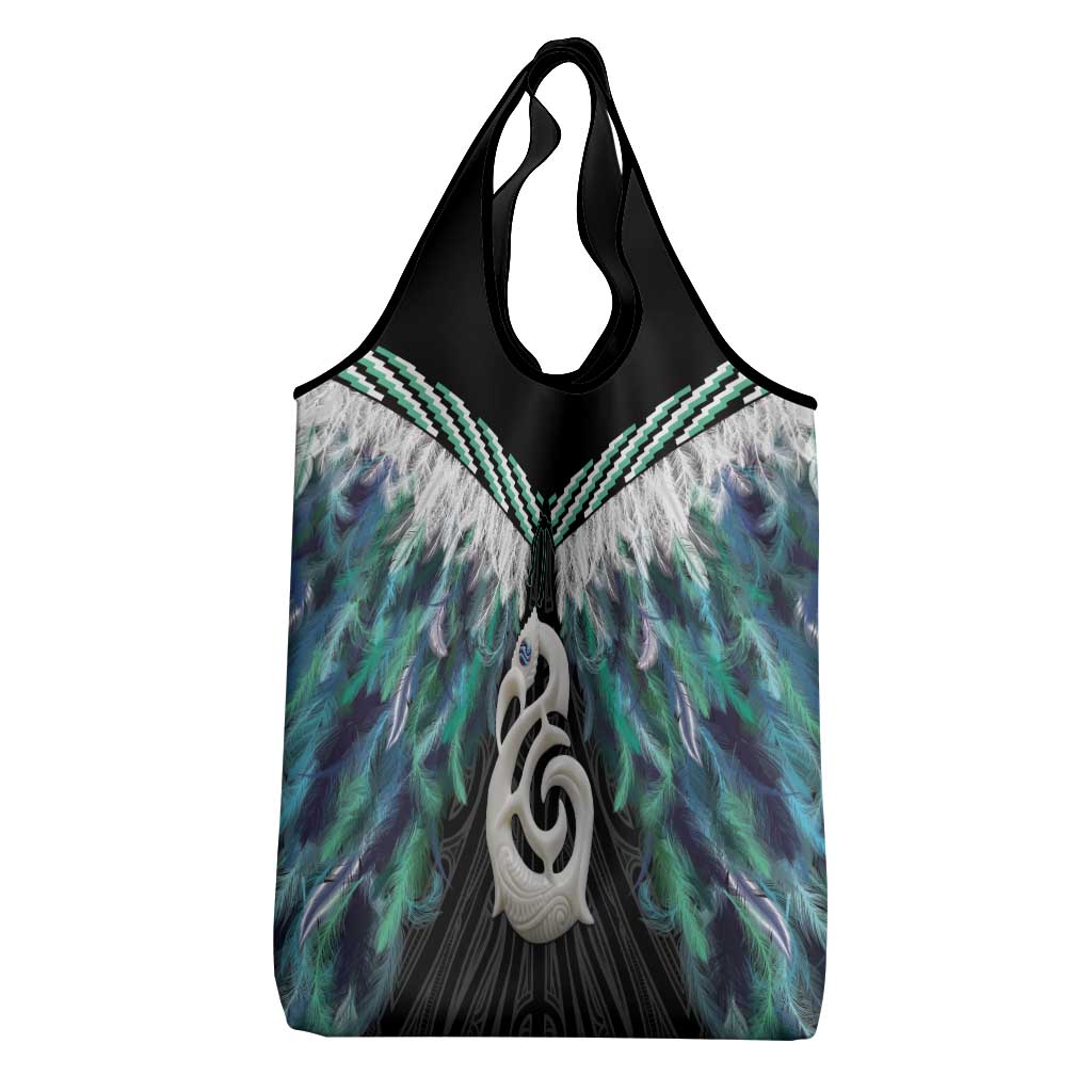 Aotearoa Korowai Motif Grocery Bag Hei Manaia Poutama Maori Pattern