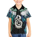 Aotearoa Korowai Motif Hawaiian Shirt Hei Manaia Poutama Maori Pattern