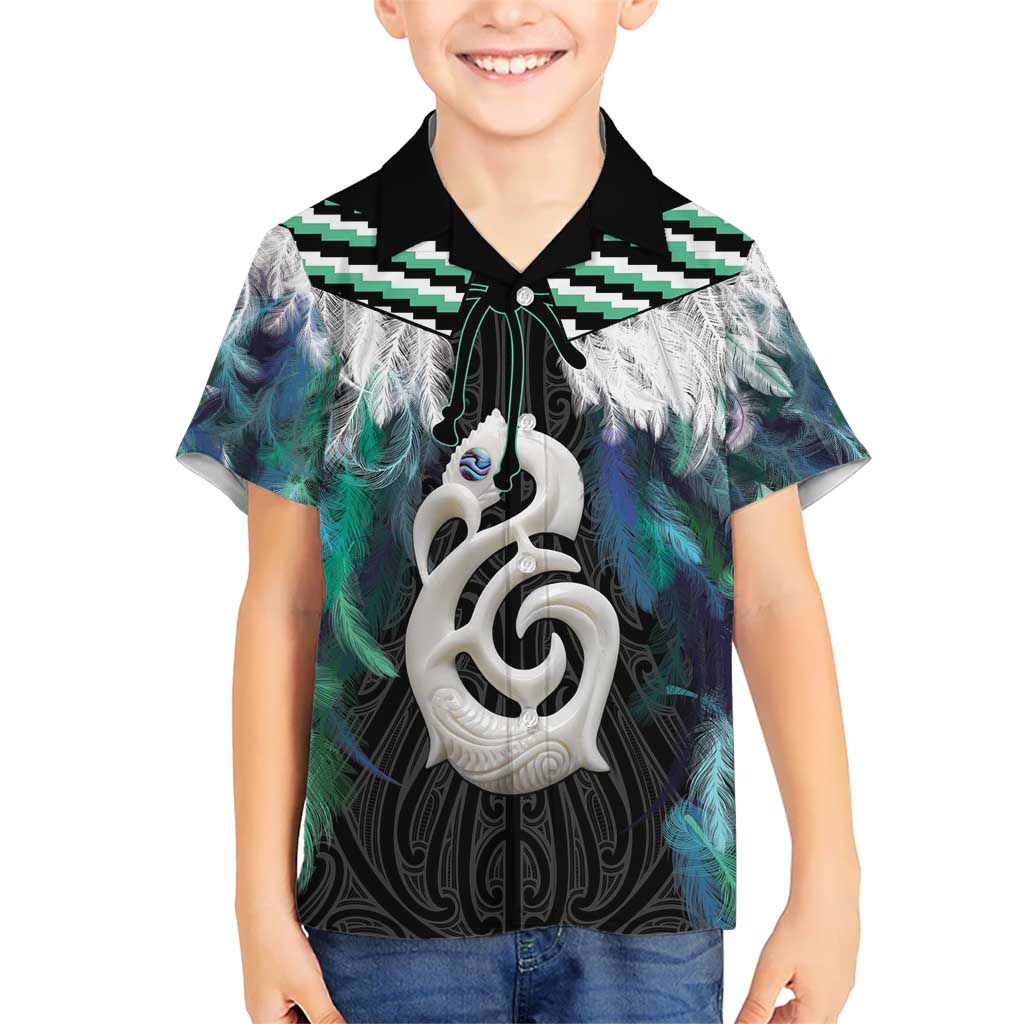 Aotearoa Korowai Motif Hawaiian Shirt Hei Manaia Poutama Maori Pattern