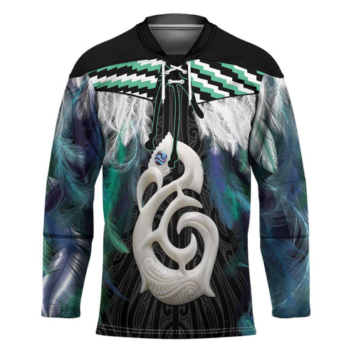 Aotearoa Korowai Motif Hockey Jersey Hei Manaia Poutama Maori Pattern - Aussie Hoodie