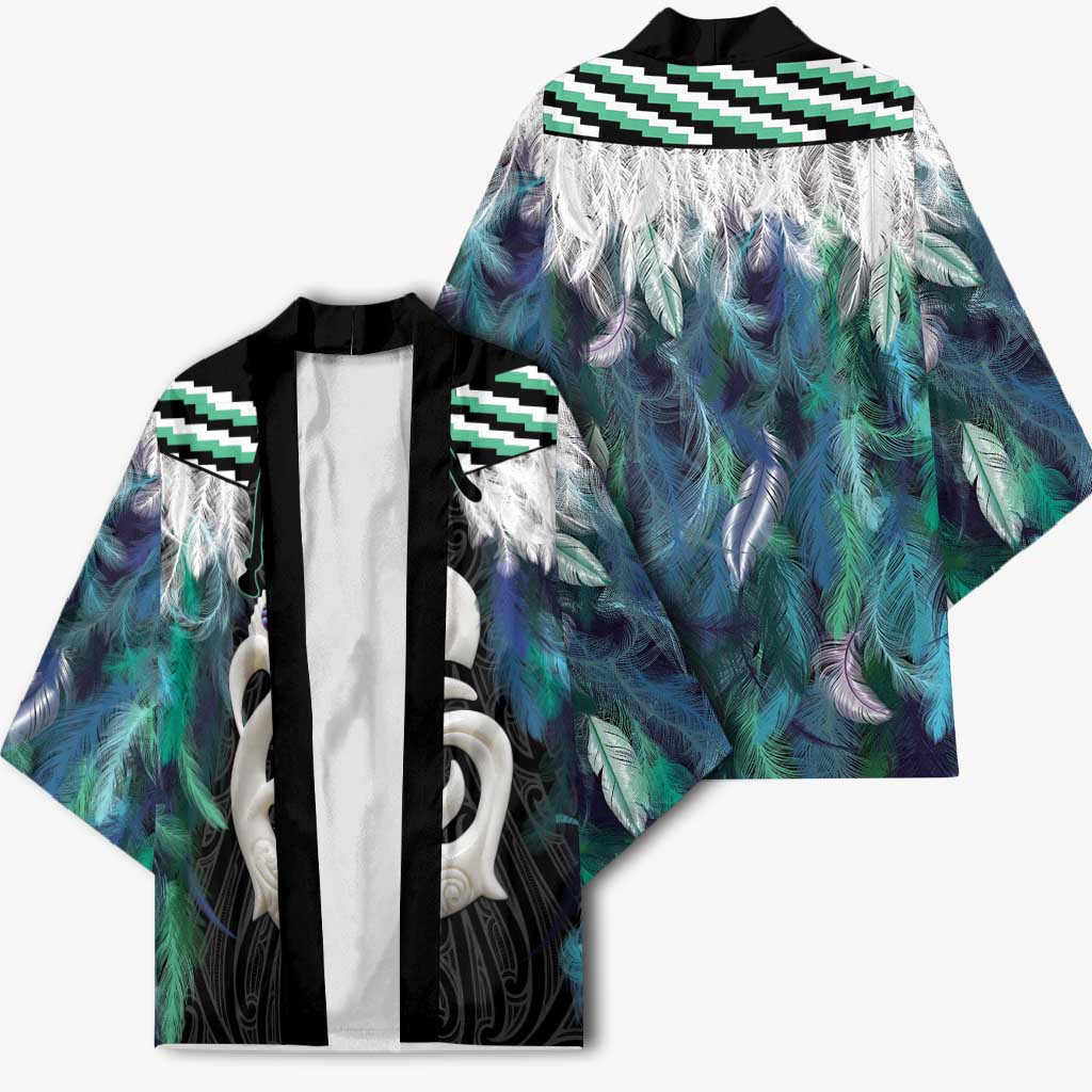 Aotearoa Korowai Motif Kimono Hei Manaia Poutama Maori Pattern - Aussie Hoodie