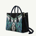 Aotearoa Korowai Motif Leather Bag Hei Manaia Poutama Maori Pattern - Aussie Hoodie
