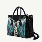 Aotearoa Korowai Motif Leather Bag Hei Manaia Poutama Maori Pattern - Aussie Hoodie