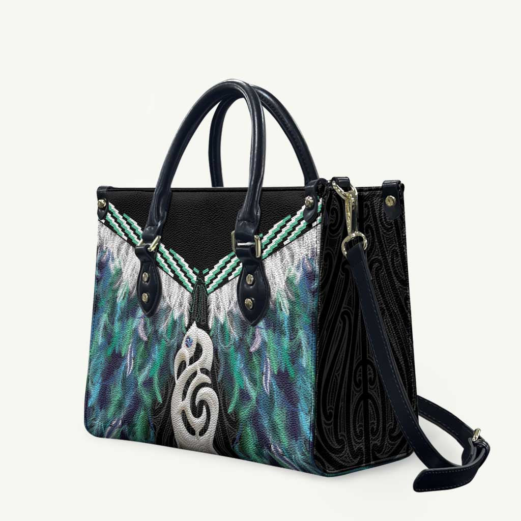 Aotearoa Korowai Motif Leather Bag Hei Manaia Poutama Maori Pattern - Aussie Hoodie