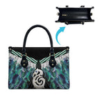 Aotearoa Korowai Motif Leather Bag Hei Manaia Poutama Maori Pattern - Aussie Hoodie
