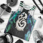 Aotearoa Korowai Motif Men Tank Top Hei Manaia Poutama Maori Pattern