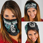 Aotearoa Korowai Motif Neck Gaiter Hei Manaia Poutama Maori Pattern - Aussie Hoodie