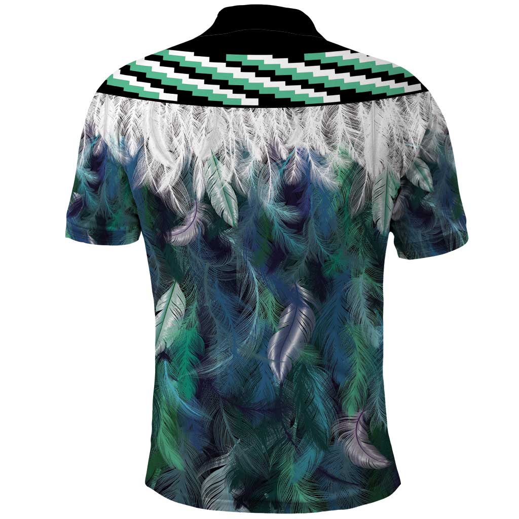 Aotearoa Korowai Motif Polo Shirt Hei Manaia Poutama Maori Pattern