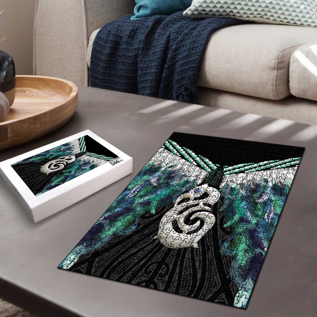 Aotearoa Korowai Motif Puzzle Hei Manaia Poutama Maori Pattern - Aussie Hoodie