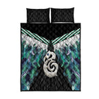 Aotearoa Korowai Motif Quilt Bed Set Hei Manaia Poutama Maori Pattern