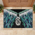 Aotearoa Korowai Motif Rubber Doormat Hei Manaia Poutama Maori Pattern