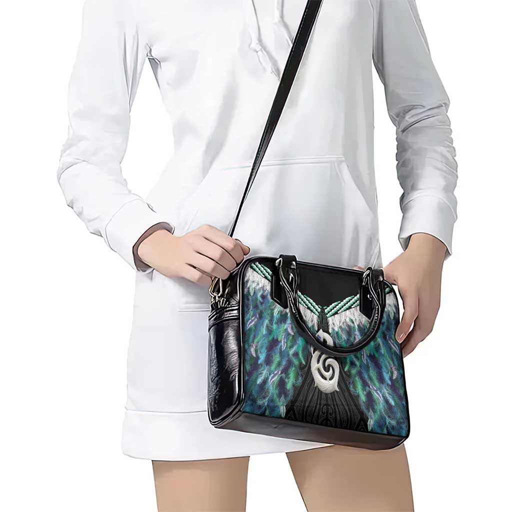 Aotearoa Korowai Motif Shoulder Handbag Hei Manaia Poutama Maori Pattern
