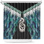 Aotearoa Korowai Motif Shower Curtain Hei Manaia Poutama Maori Pattern