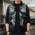 Aotearoa Korowai Motif Sleeveless Puffer Jacket Hei Manaia Poutama Maori Pattern - Aussie Hoodie