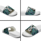 Aotearoa Korowai Motif Slide Sandals Hei Manaia Poutama Maori Pattern - Aussie Hoodie
