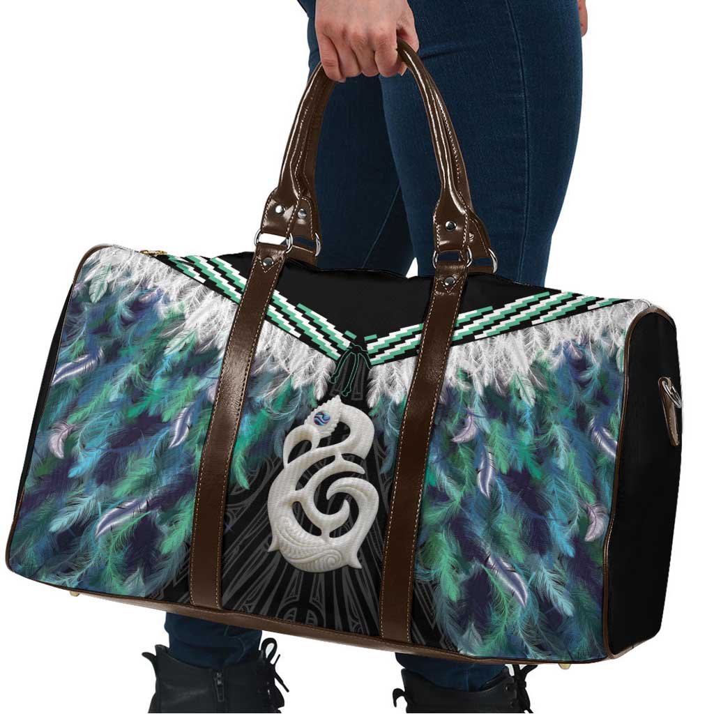 Aotearoa Korowai Motif Travel Bag Hei Manaia Poutama Maori Pattern - Aussie Hoodie