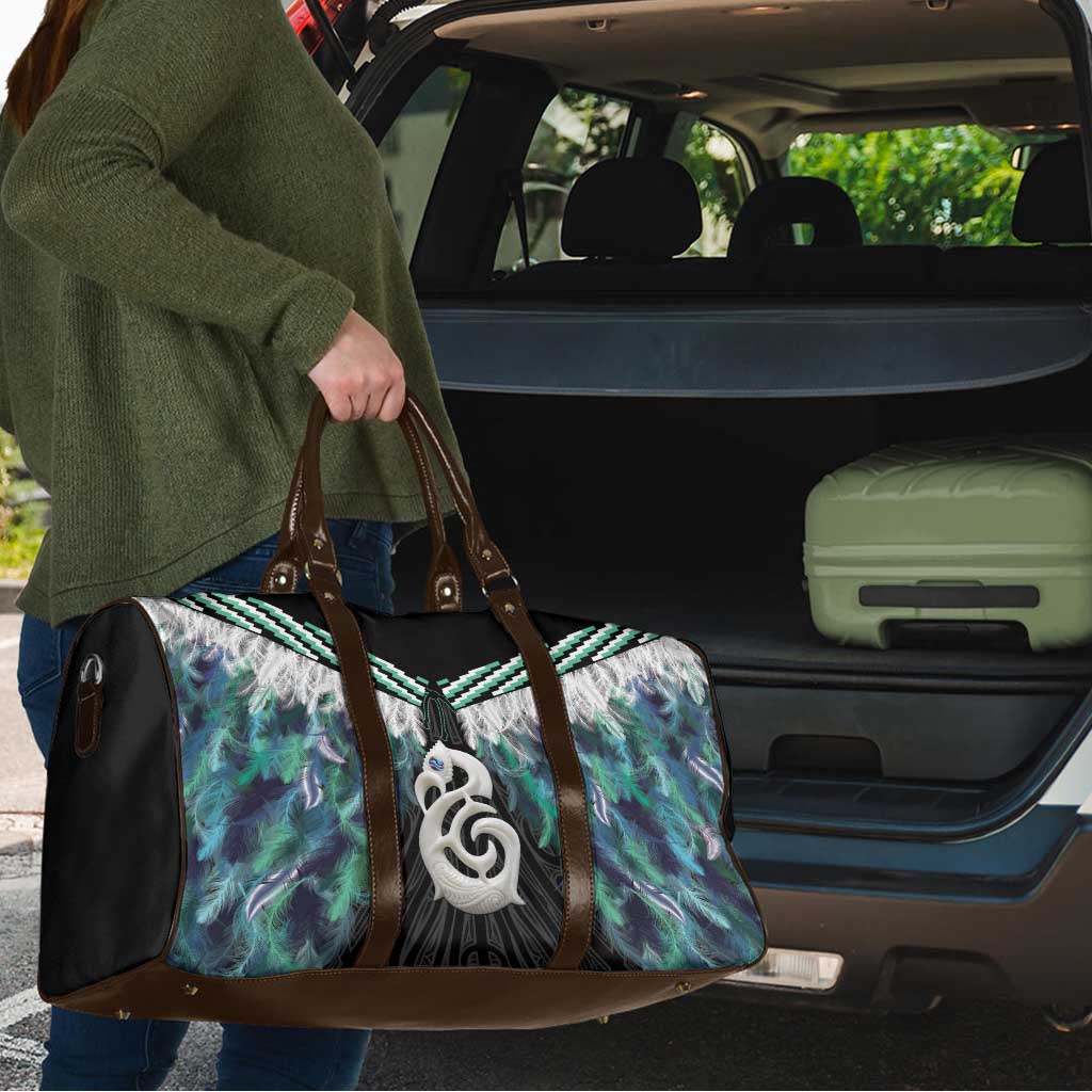 Aotearoa Korowai Motif Travel Bag Hei Manaia Poutama Maori Pattern - Aussie Hoodie