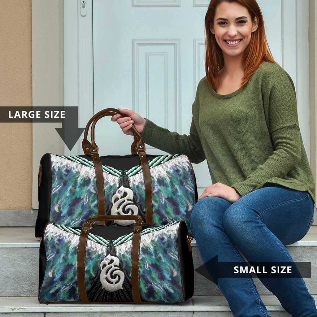 Aotearoa Korowai Motif Travel Bag Hei Manaia Poutama Maori Pattern - Aussie Hoodie