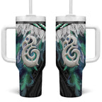 Aotearoa Korowai Motif Tumbler With Handle Hei Manaia Poutama Maori Pattern