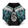 Aotearoa Korowai Motif Umbrella Hei Manaia Poutama Maori Pattern - Aussie Hoodie