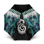 Aotearoa Korowai Motif Umbrella Hei Manaia Poutama Maori Pattern - Aussie Hoodie