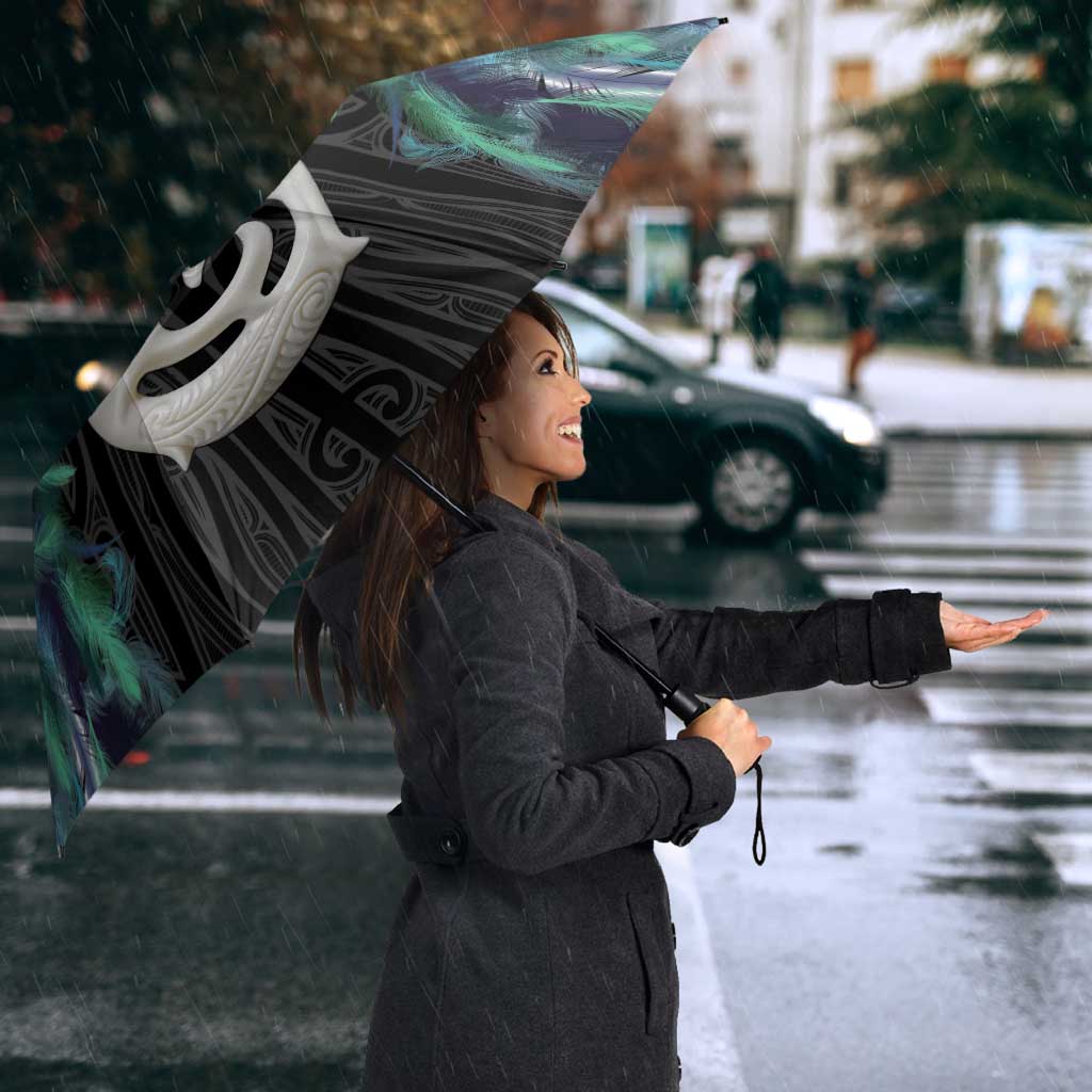 Aotearoa Korowai Motif Umbrella Hei Manaia Poutama Maori Pattern - Aussie Hoodie