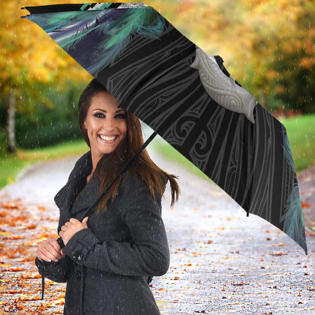 Aotearoa Korowai Motif Umbrella Hei Manaia Poutama Maori Pattern - Aussie Hoodie