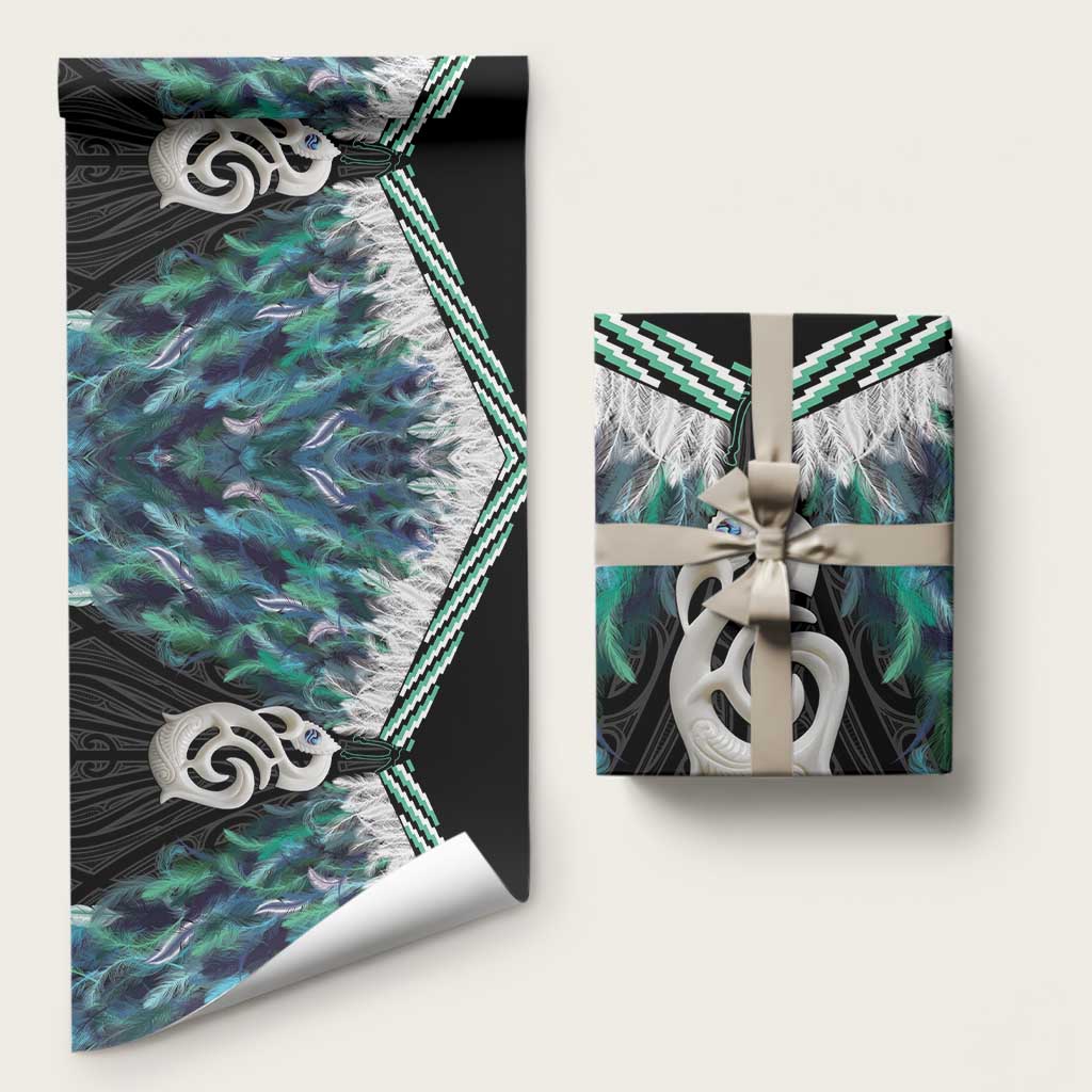 Aotearoa Korowai Motif Wrapping Paper Hei Manaia Poutama Maori Pattern - Aussie Hoodie