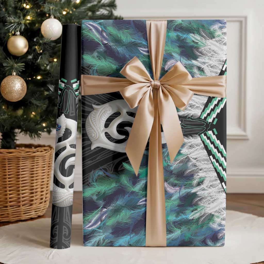 Aotearoa Korowai Motif Wrapping Paper Hei Manaia Poutama Maori Pattern - Aussie Hoodie