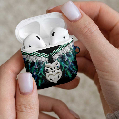 Aotearoa Korowai Motif AirPods Case Maori Wheku Poutama - Aussie Hoodie
