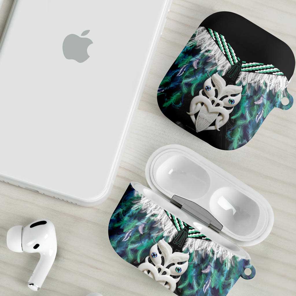 Aotearoa Korowai Motif AirPods Case Maori Wheku Poutama - Aussie Hoodie