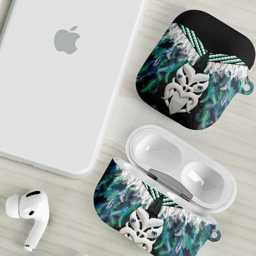 Aotearoa Korowai Motif AirPods Case Maori Wheku Poutama - Aussie Hoodie