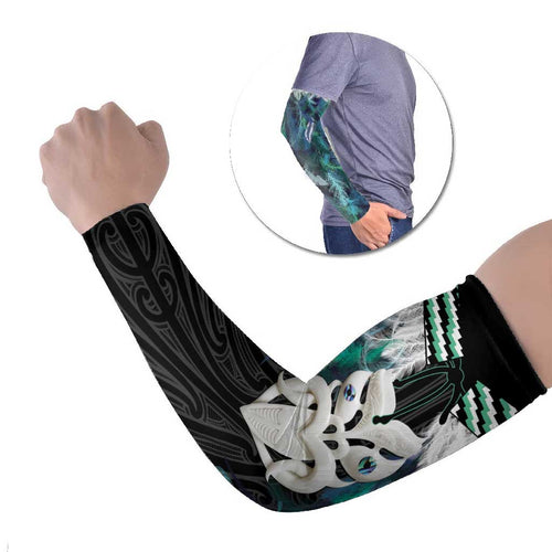 Aotearoa Korowai Motif Arm Sleeves Maori Wheku Poutama - Aussie Hoodie