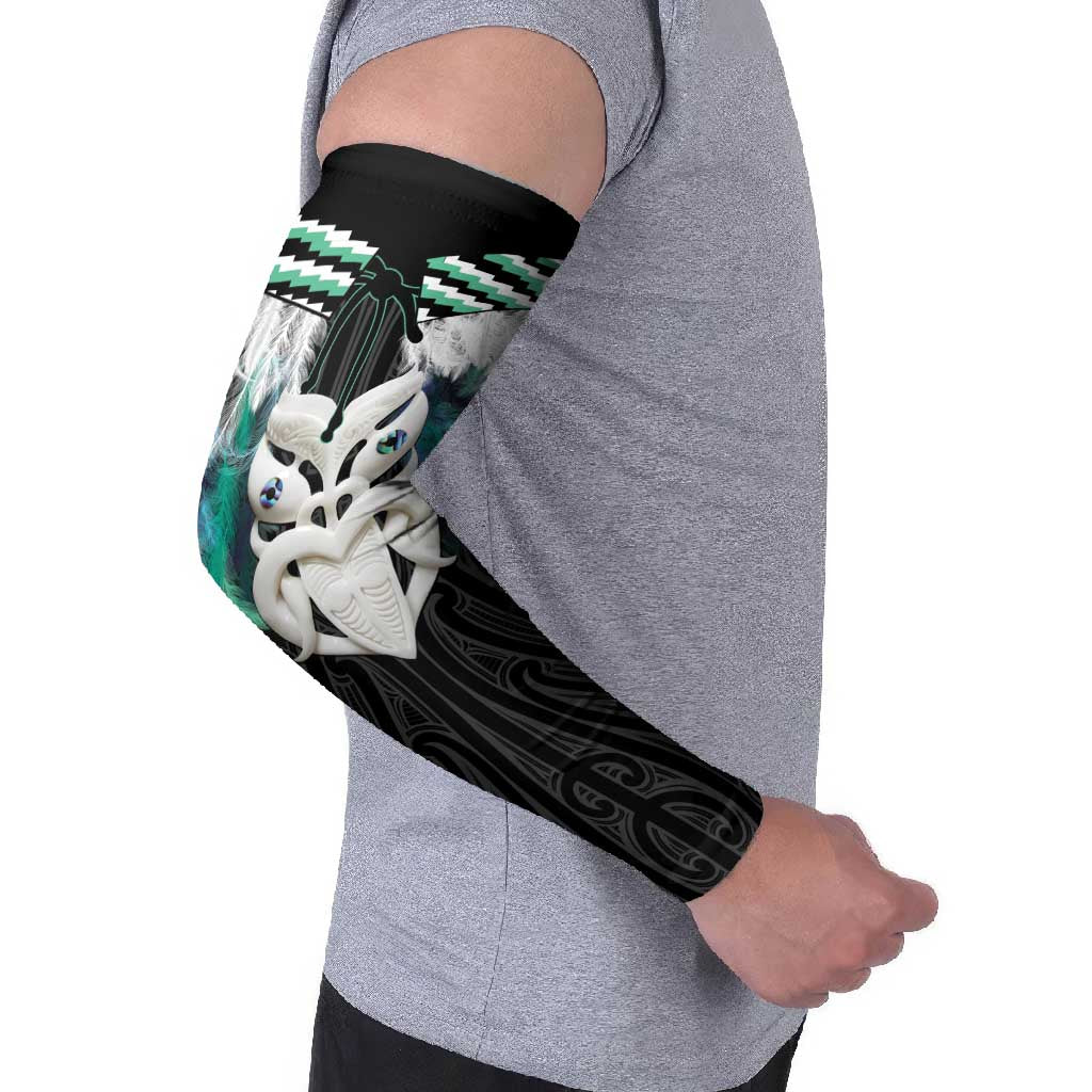 Aotearoa Korowai Motif Arm Sleeves Maori Wheku Poutama - Aussie Hoodie