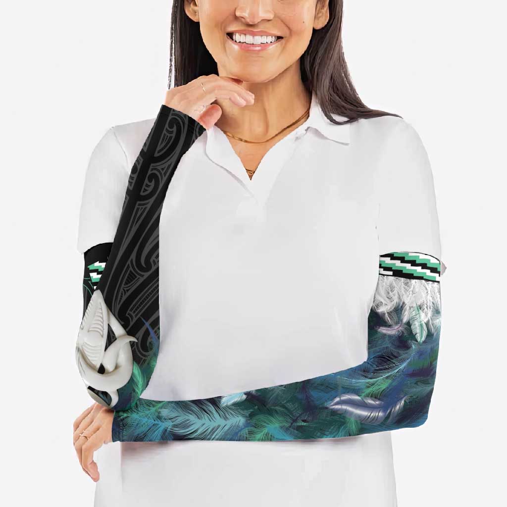 Aotearoa Korowai Motif Arm Sleeves Maori Wheku Poutama - Aussie Hoodie