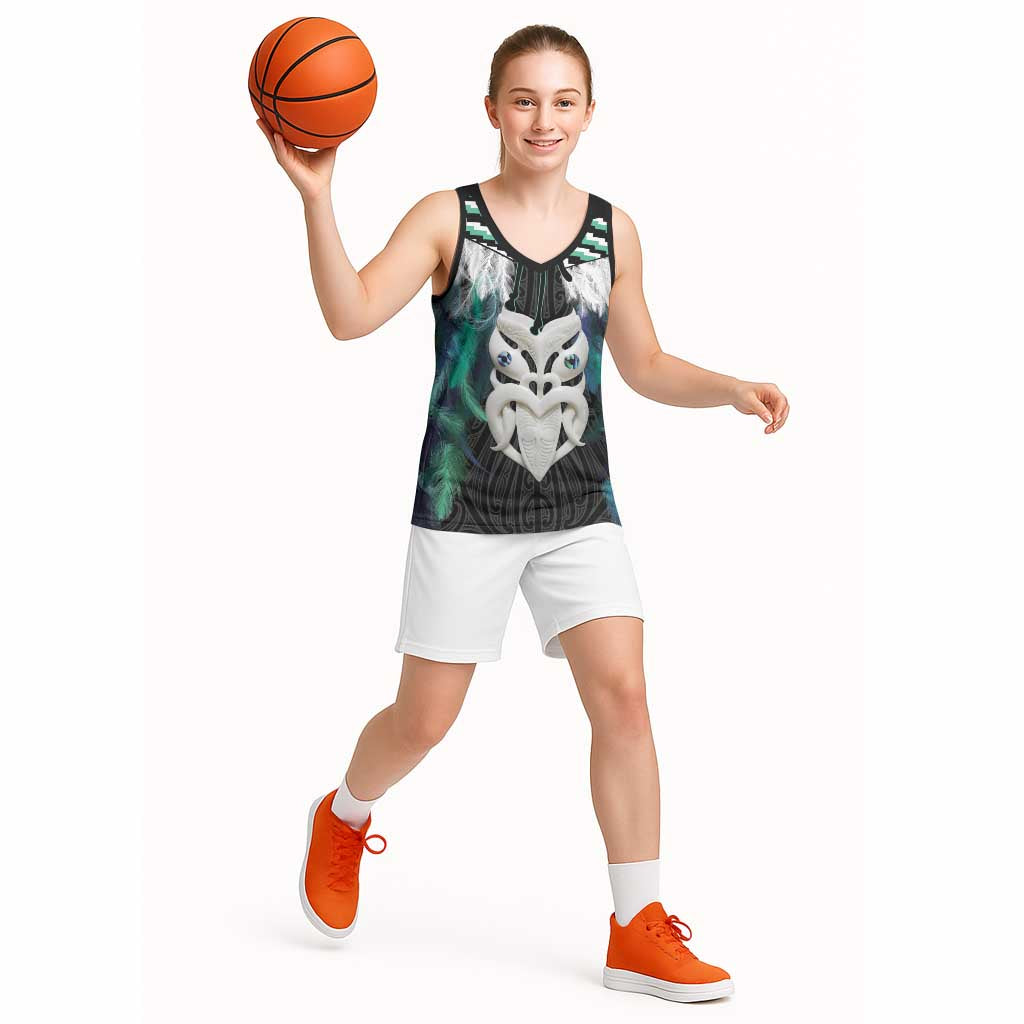 Aotearoa Korowai Motif Basketball Jersey Maori Wheku Poutama - Aussie Hoodie