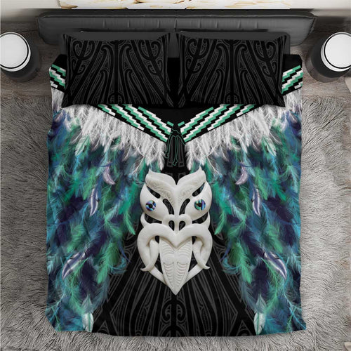 Aotearoa Korowai Motif Bedding Set Maori Wheku Poutama