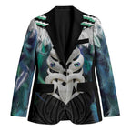 Aotearoa Korowai Motif Blazer Maori Wheku Poutama - Aussie Hoodie