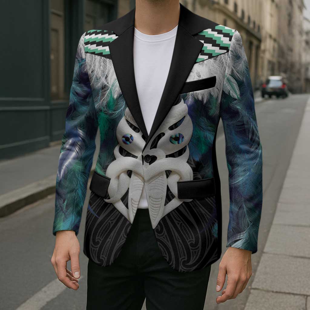 Aotearoa Korowai Motif Blazer Maori Wheku Poutama - Aussie Hoodie