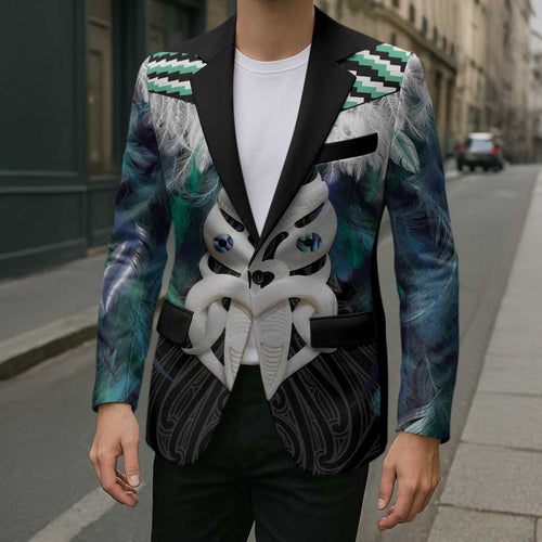 Aotearoa Korowai Motif Blazer Maori Wheku Poutama - Aussie Hoodie