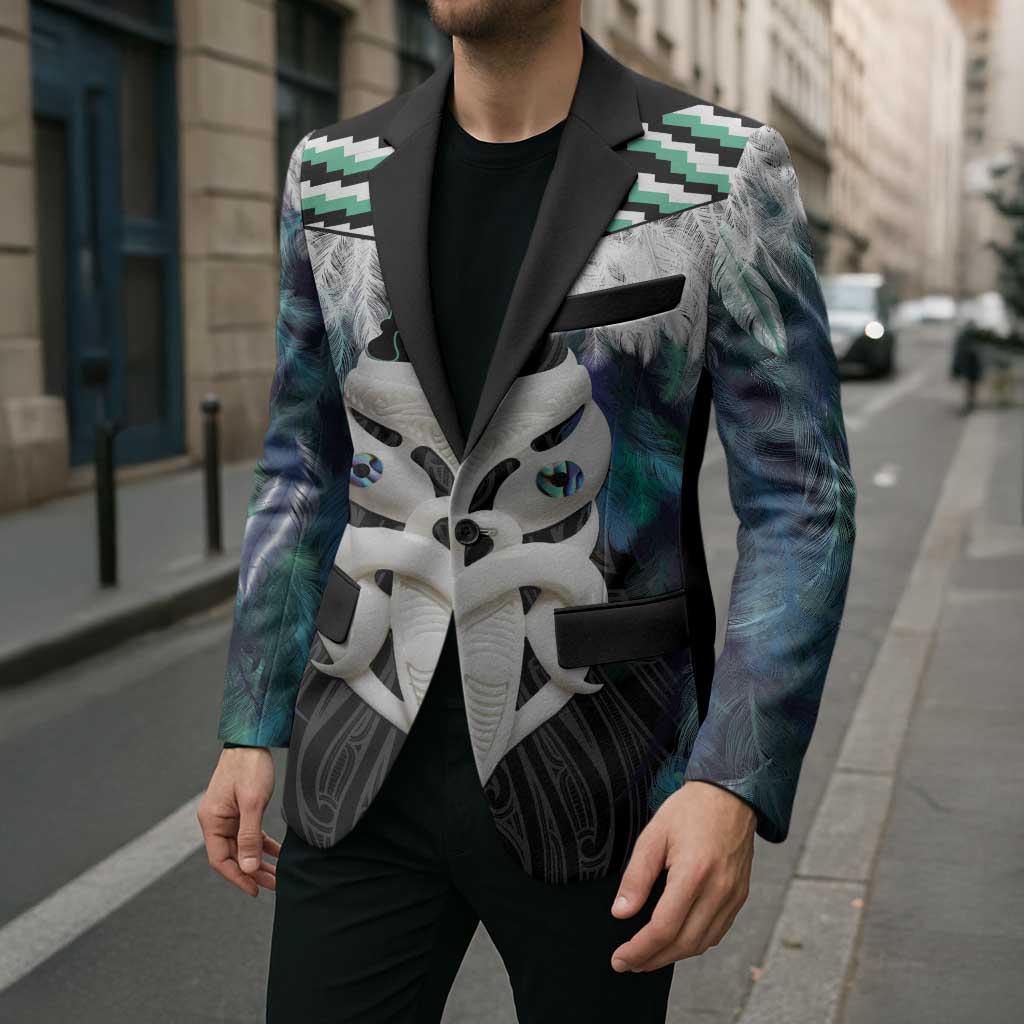 Aotearoa Korowai Motif Blazer Maori Wheku Poutama - Aussie Hoodie