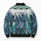 Aotearoa Korowai Motif Bomber Puffer Jacket Maori Wheku Poutama - Aussie Hoodie