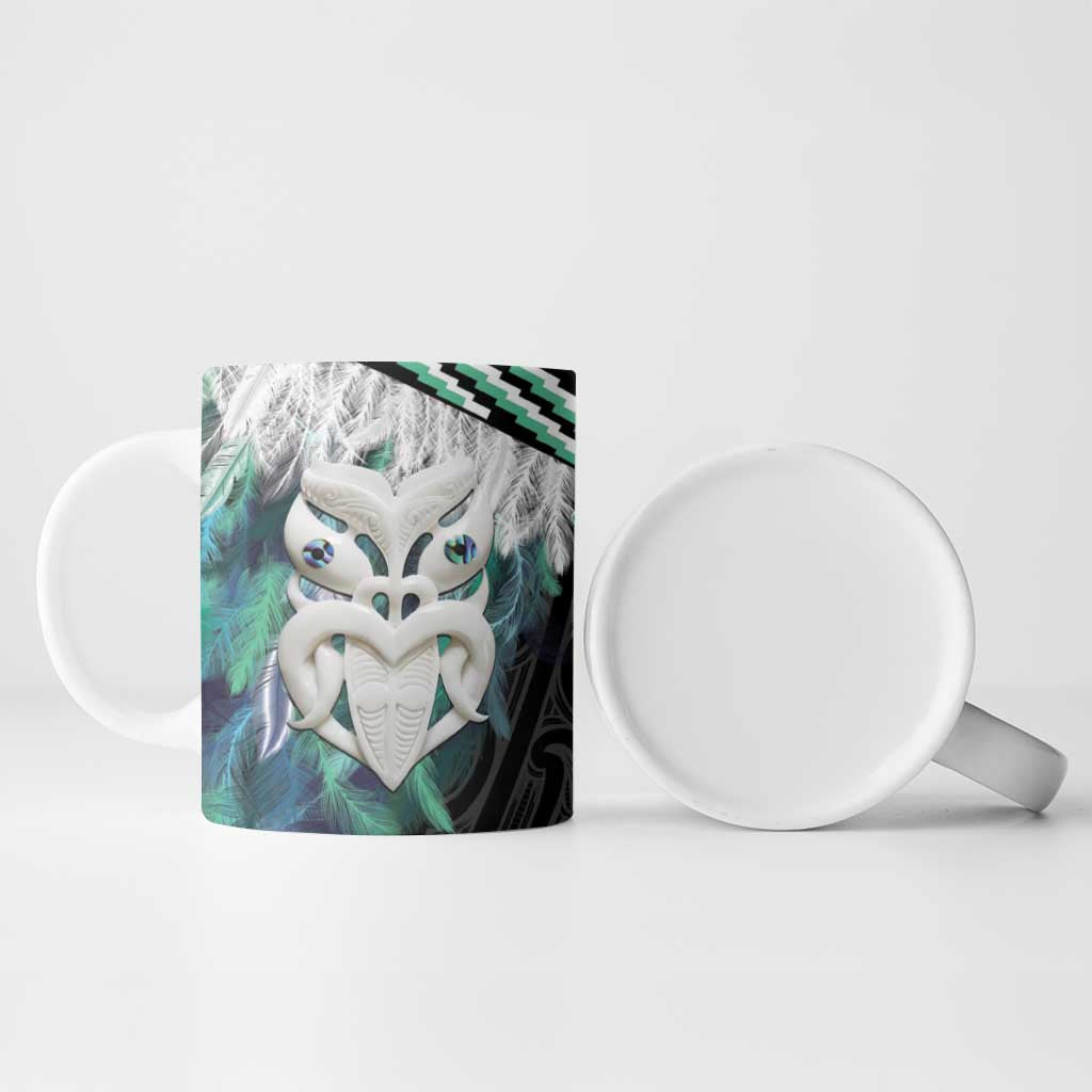 Aotearoa Korowai Motif Ceramic Mug Maori Wheku Poutama - Aussie Hoodie