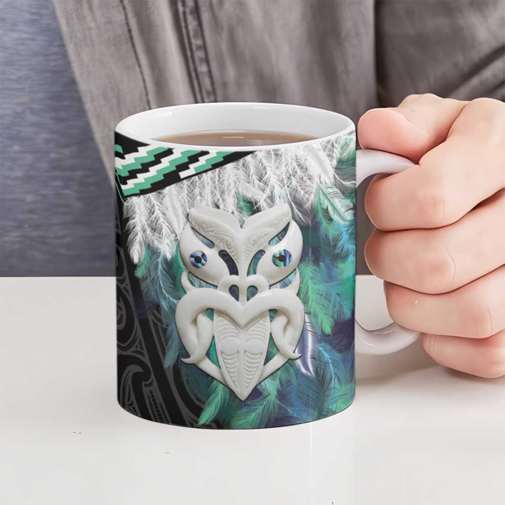 Aotearoa Korowai Motif Ceramic Mug Maori Wheku Poutama - Aussie Hoodie