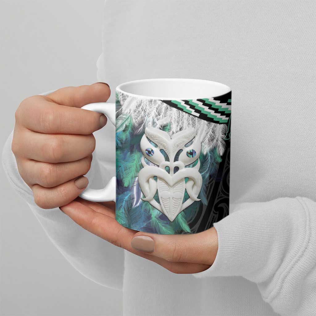 Aotearoa Korowai Motif Ceramic Mug Maori Wheku Poutama - Aussie Hoodie