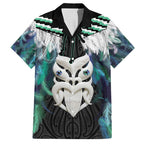 Aotearoa Korowai Motif Family Matching Summer Maxi Dress and Hawaiian Shirt Maori Wheku Poutama