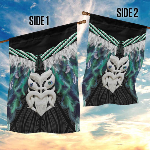 Aotearoa Korowai Motif Garden Flag Maori Wheku Poutama