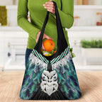Aotearoa Korowai Motif Grocery Bag Maori Wheku Poutama